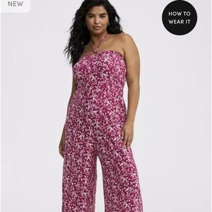 Torrid Pink Floral Jumpsuit